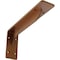 Ekena Millwork Embrey Steel Bracket, Hammered Copper 2"W x 10"D x 4 3/4"H BKTM02X10X04EBHCO - alternate 1